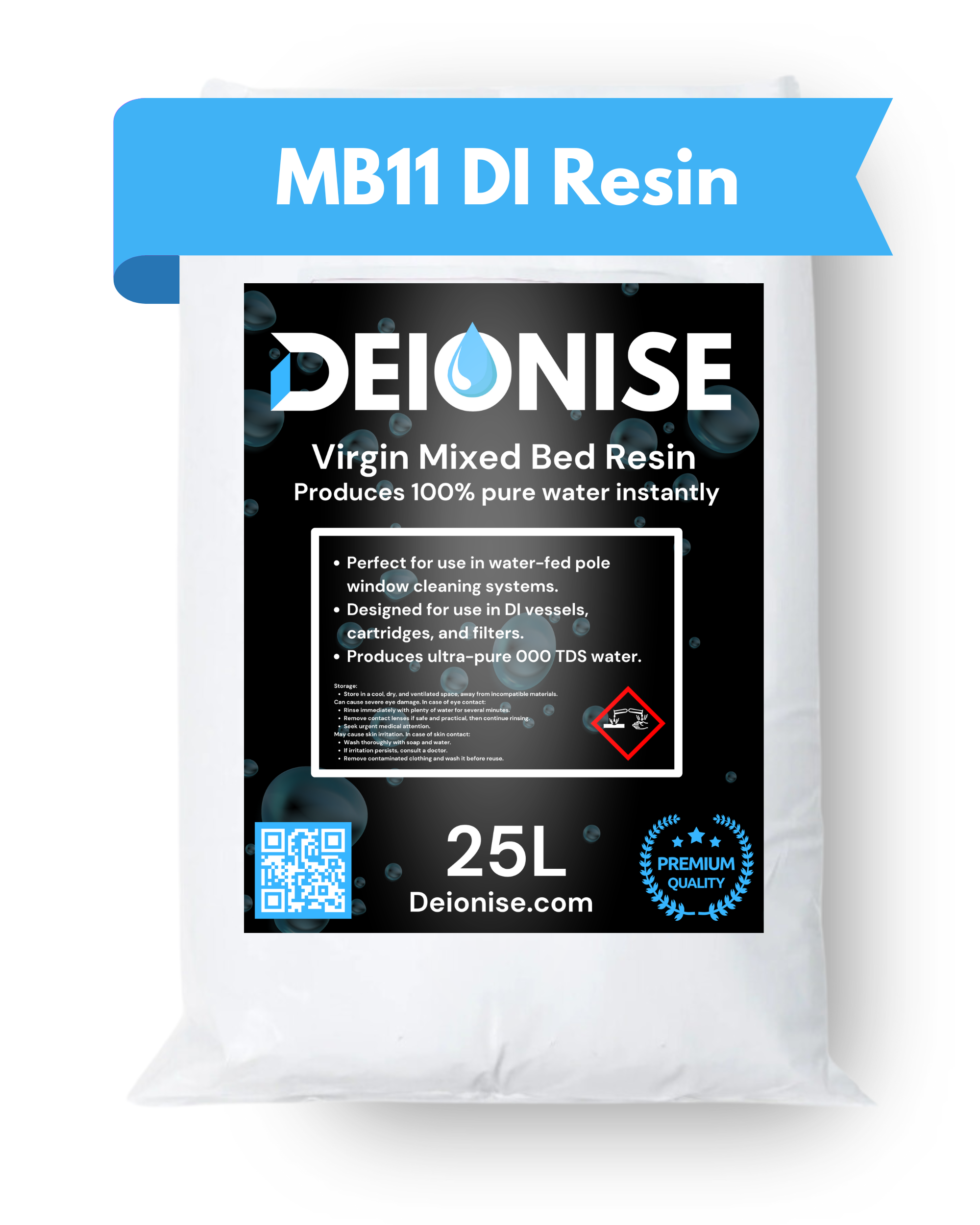 Deionise 25L MB11 RO/DI Mixed Bed Resin